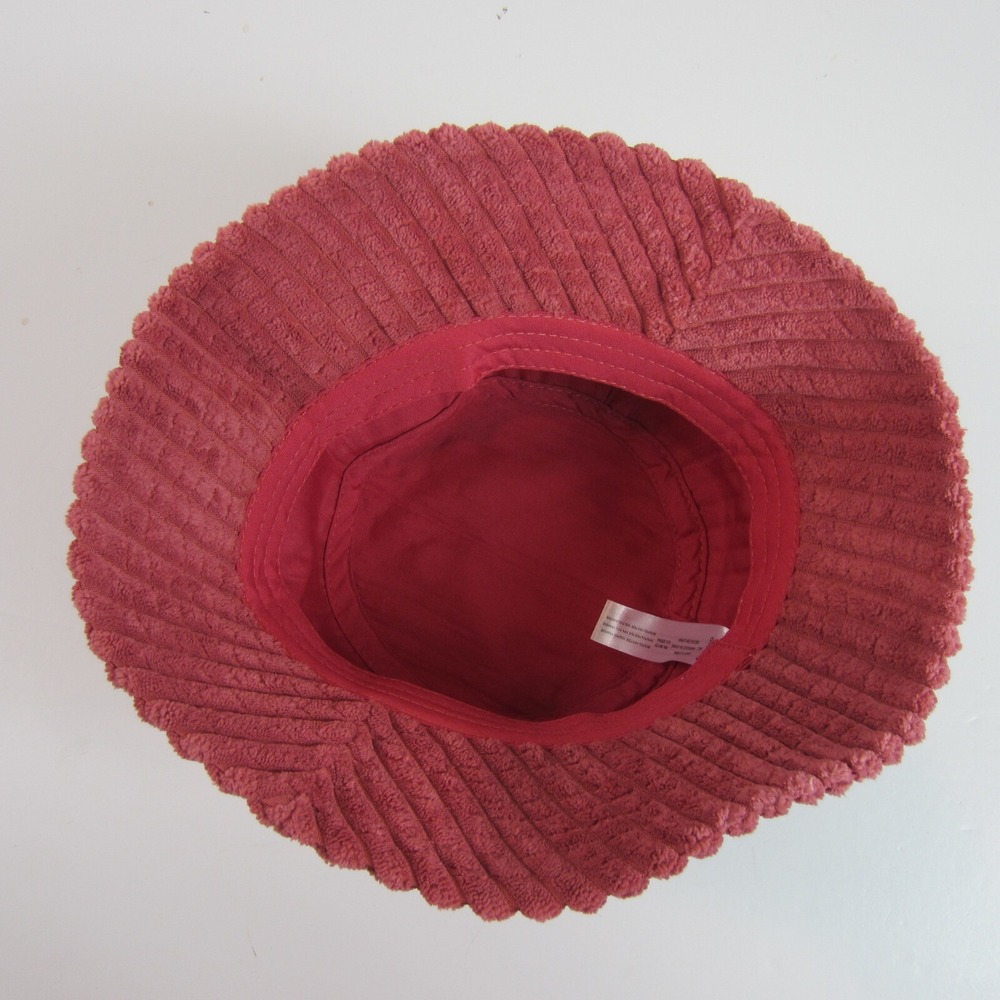 Urban Outfitters UO Bucket Hat Wide Wale PInk Rose Corduroy Women's OS Boho - Picture 2 of 6